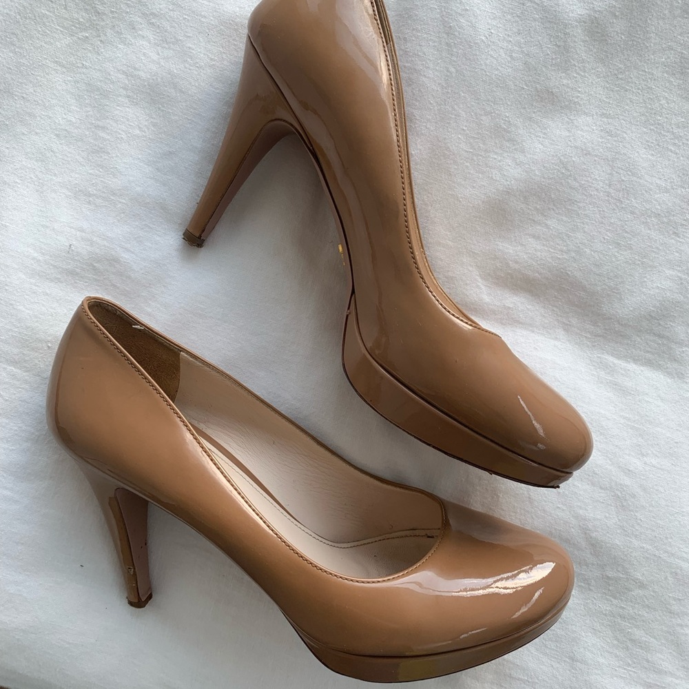 Prada Tan platform Heels